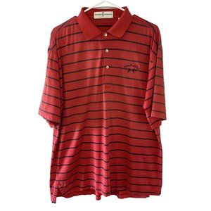 Fairway & Greene Golf Polo Shirt M Indian River Club Red Polyester Short Sleeve